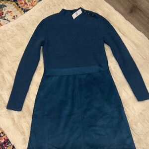 Ann Taylor Blue Long Sleeve Dress